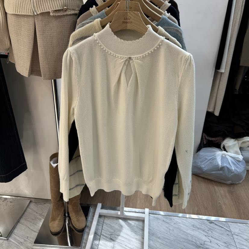 ABLESTUDIO東大門㊣代購女士新款25秋冬熱賣休閑推薦針織衫ABLESTUDIO針織衫
