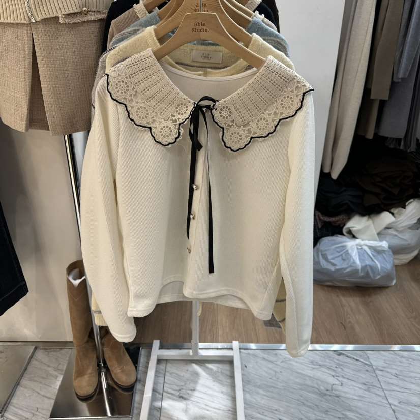 ABLESTUDIO東大門㊣代購女士新款熱賣推薦職業針織衫假兩件ABLESTUDIO針織衫