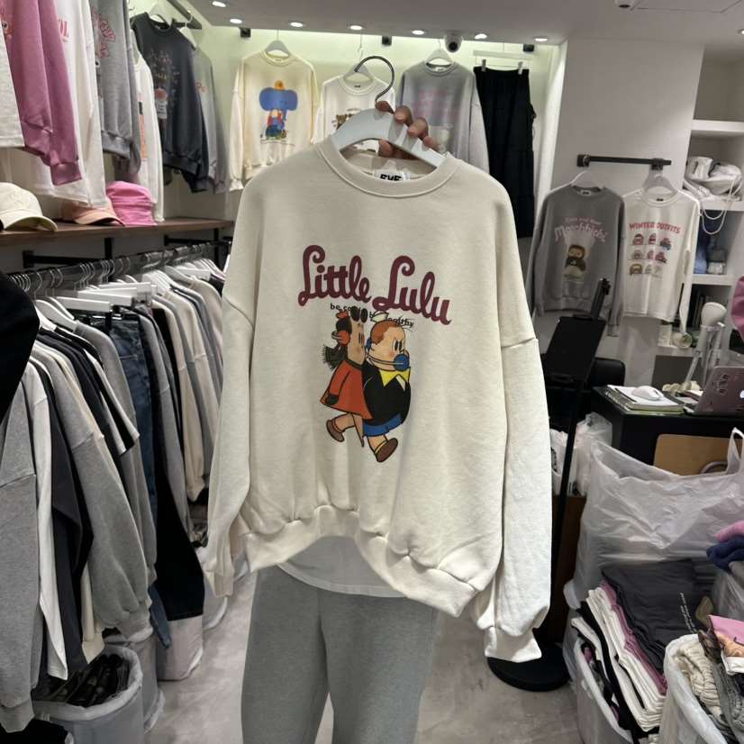 EVE東大門㊣代購女士新款熱賣職業25秋冬休閑人氣時尚衛衣加絨EVE衛衣