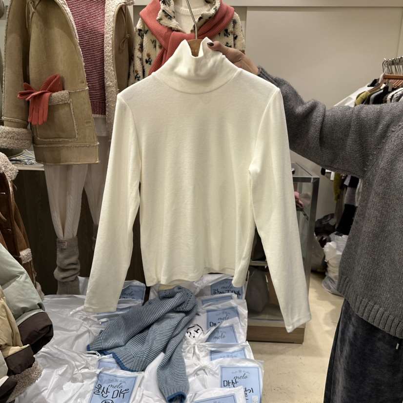 MELO韓國直郵㊣女裝新款熱賣真品休閑人氣時尚25秋冬長袖T恤MELO長袖T恤