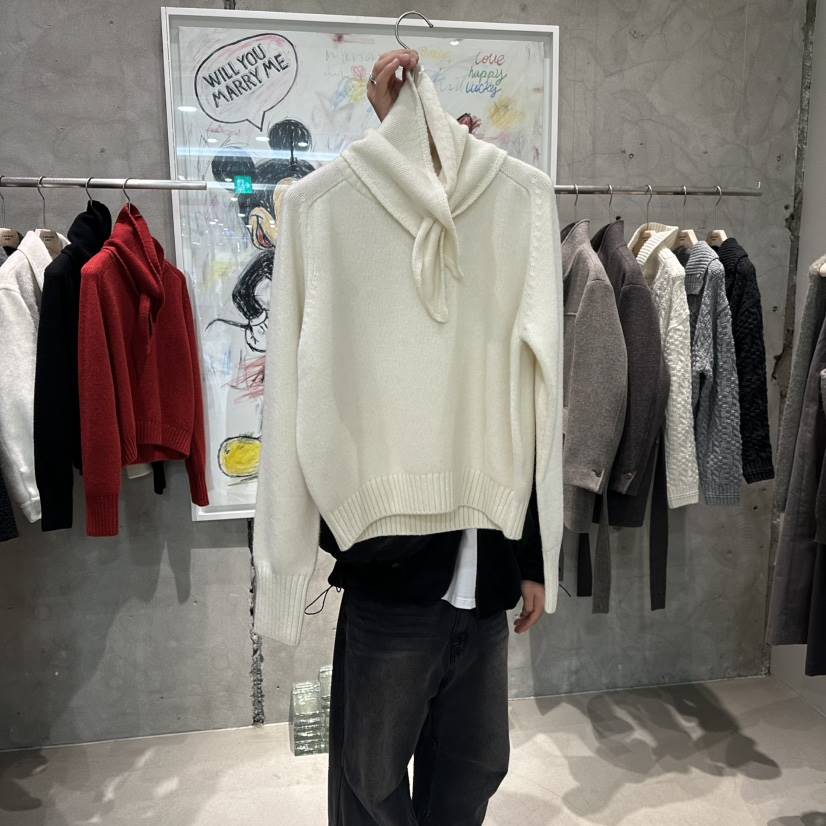 LAMAGIEPIE東大門㊣實拍女裝新款推薦人氣職業針織衫羊毛圍巾LAMAGIE GREY針織衫