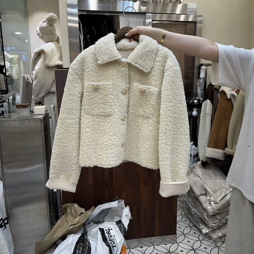 BAMBOLINA韓國代購㊣女裝新品休閑時尚真品推薦熱賣短款大衣BAMBOLINA短款大衣