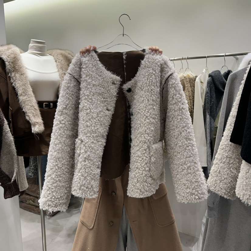 BAIE.38東大門㊣實拍女士新品熱賣人氣短款大衣里外穿雙面BAIE.38短款大衣