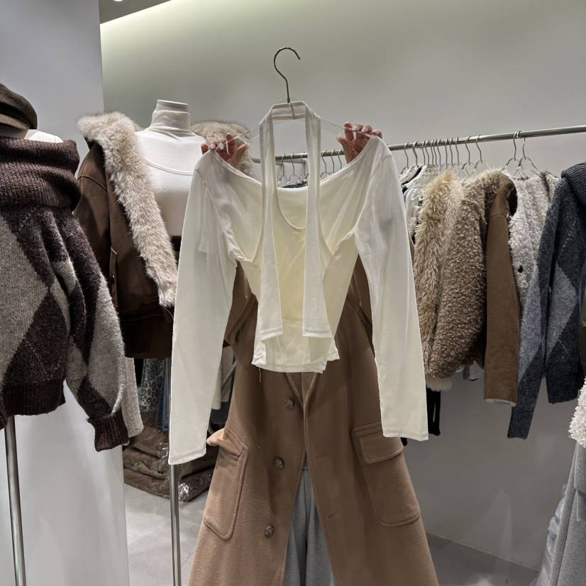 BAIE.38東大門㊣代購女裝新款真品人氣推薦熱賣長袖T恤天鵝絨BAIE.38長袖T恤