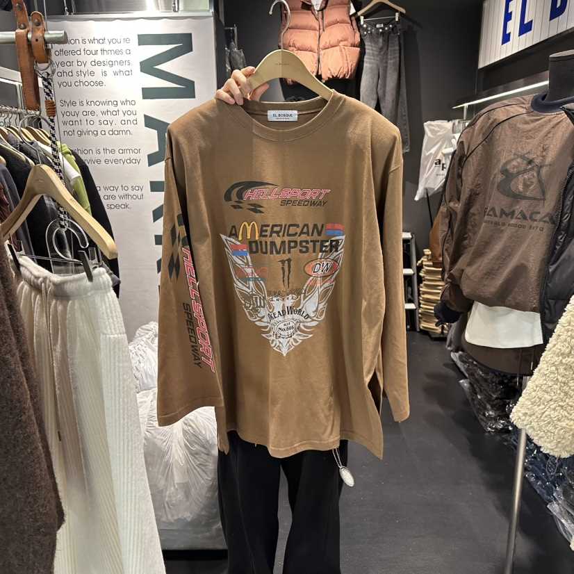 EL BOSQUE東大門㊣實拍女裝新款推薦真品休閑25秋冬長袖T恤EL BOSQUE長袖T恤