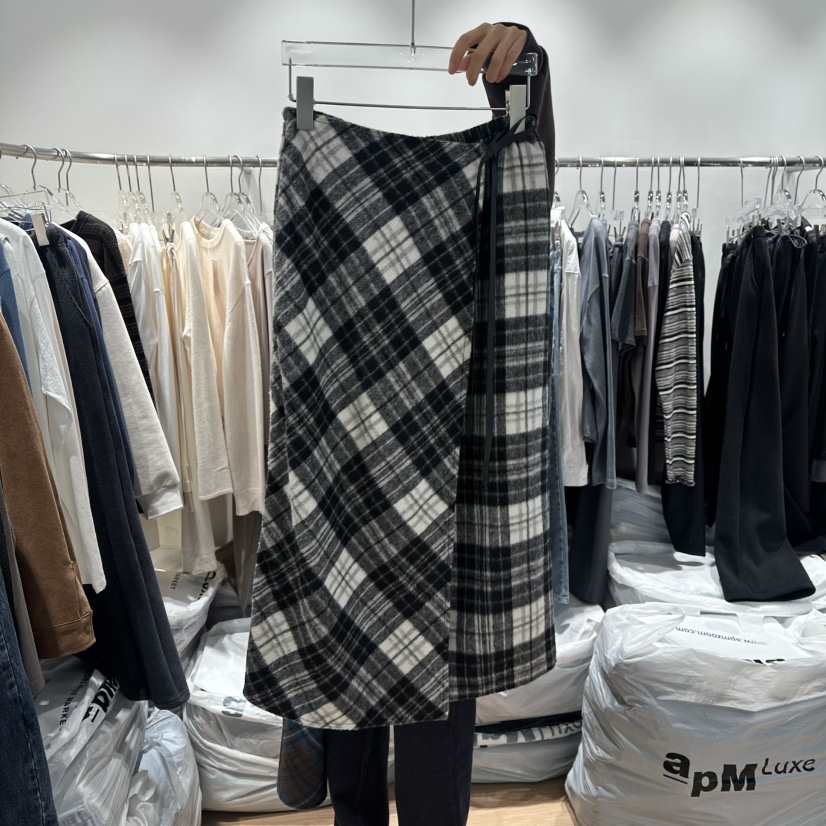 STORIES韓國直郵㊣女裝新品休閑推薦25秋冬職業真品熱賣長裙STORIES長裙