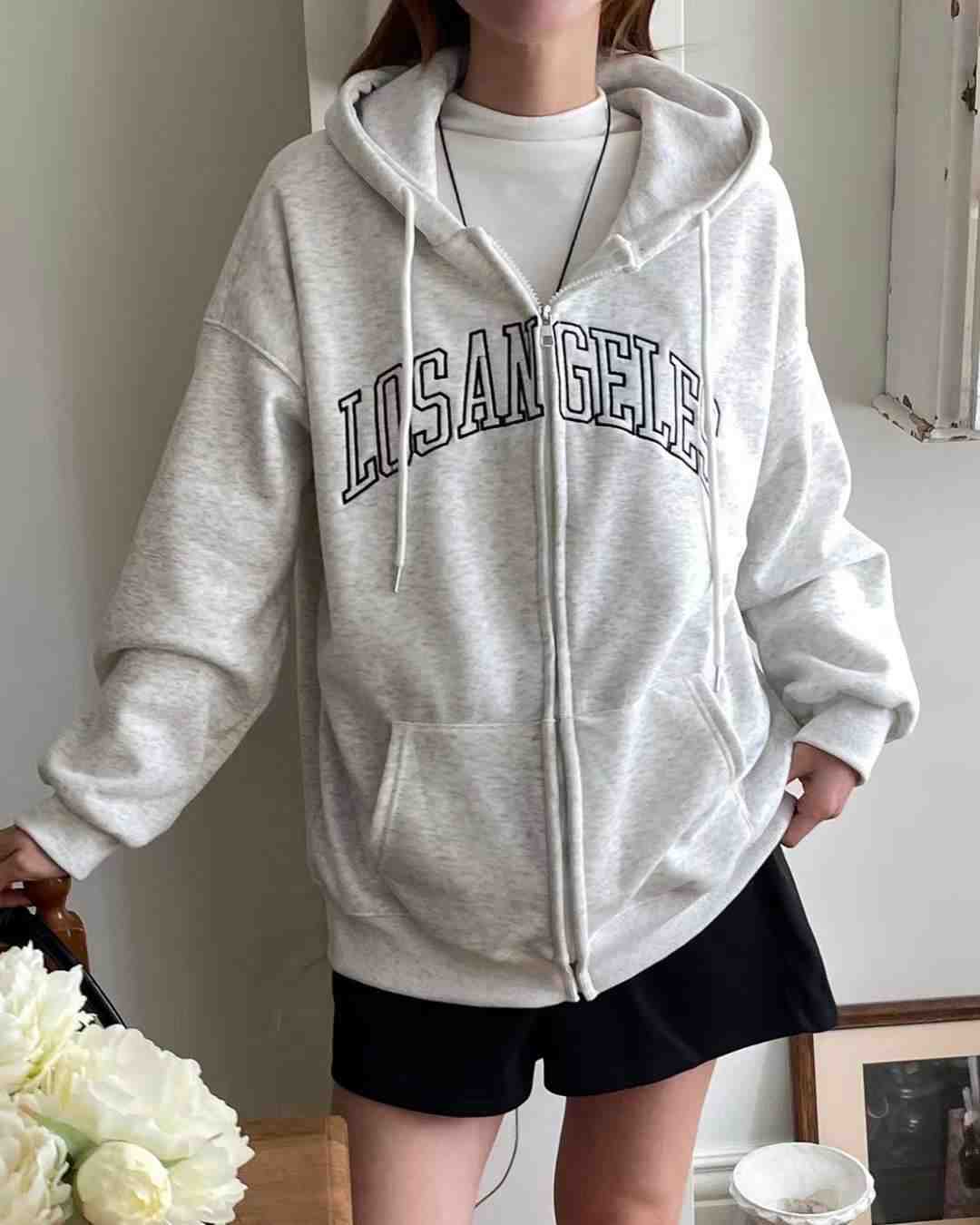 EROOM韓國代購㊣女士新款時尚25秋冬熱賣人氣真品職業衛衣刺繡EROOM衛衣