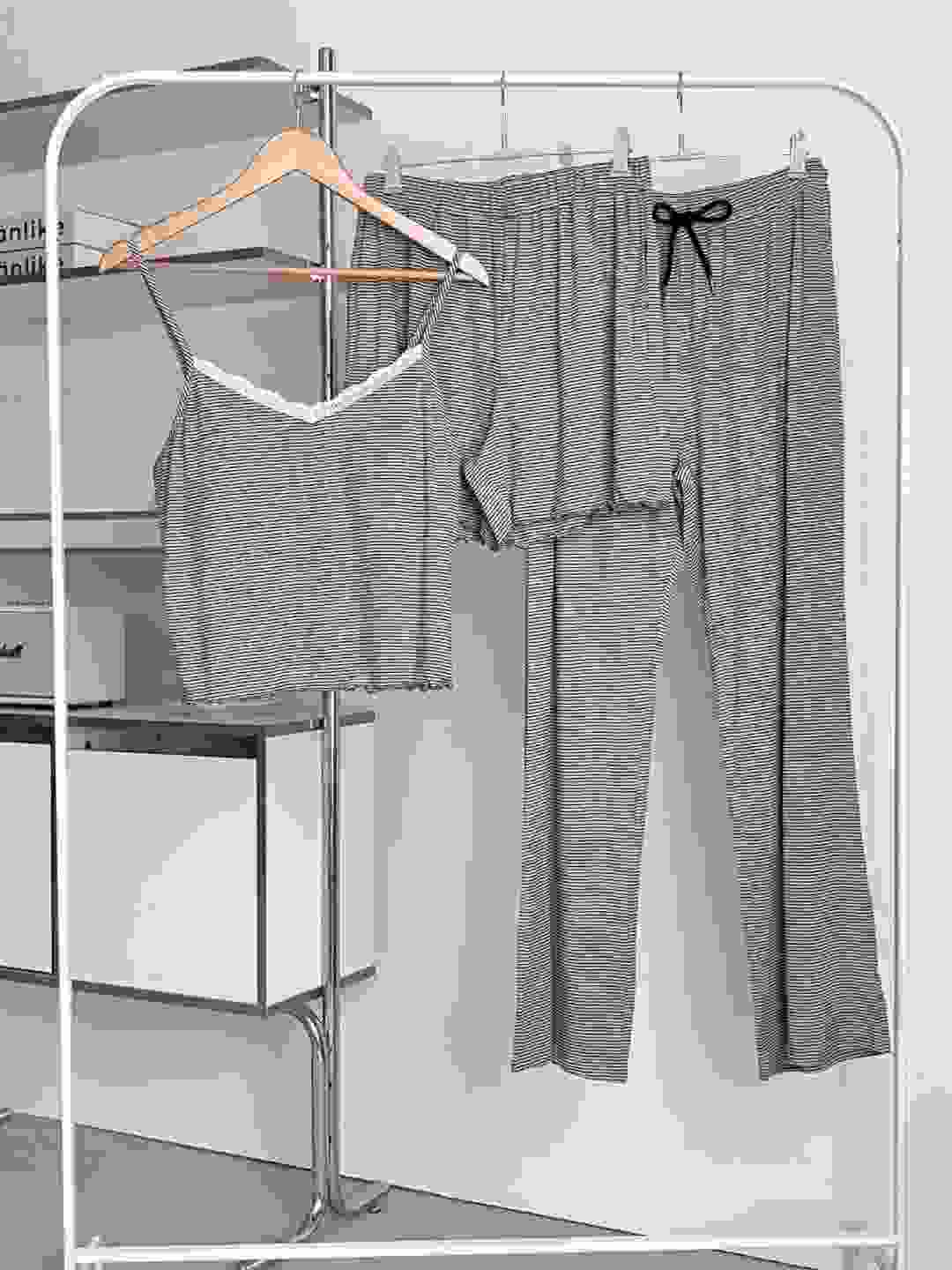 VICTORIA-P韓國直郵㊣女士新款真品職業推薦25秋冬睡衣三件套VICTORIA睡衣