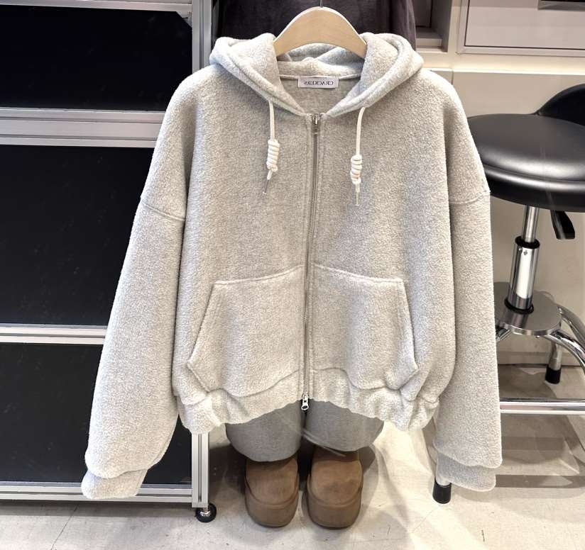 CRACKERS東大門㊣直郵女裝新款熱賣25秋冬真品夾克連帽拉鏈衫CRACKERS夾克