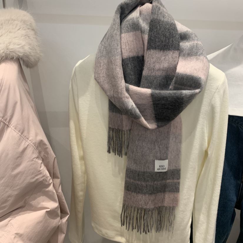 SIHO ARCHIVE韓國直郵㊣女裝新品25秋冬休閑圍巾披肩格子圍巾SIHO ARCHIVE圍巾/披肩