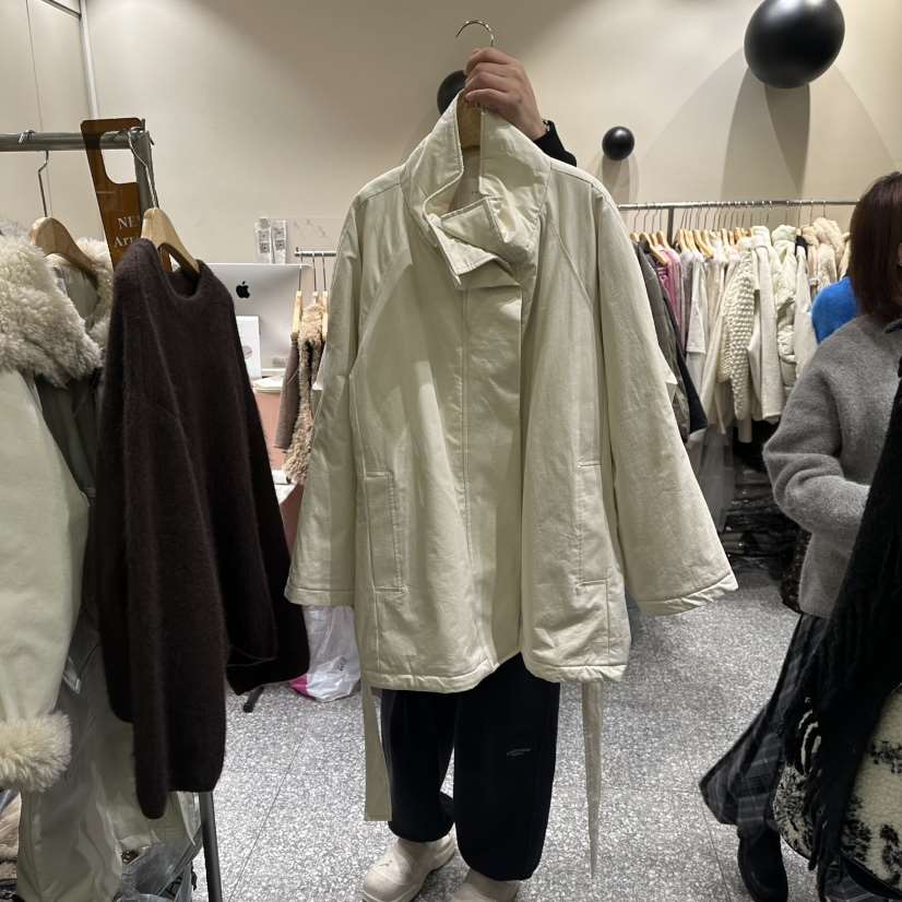 SOF東大門㊣實拍女士新款真品推薦職業熱賣時尚長款棉服鴨絨SOF長款棉服