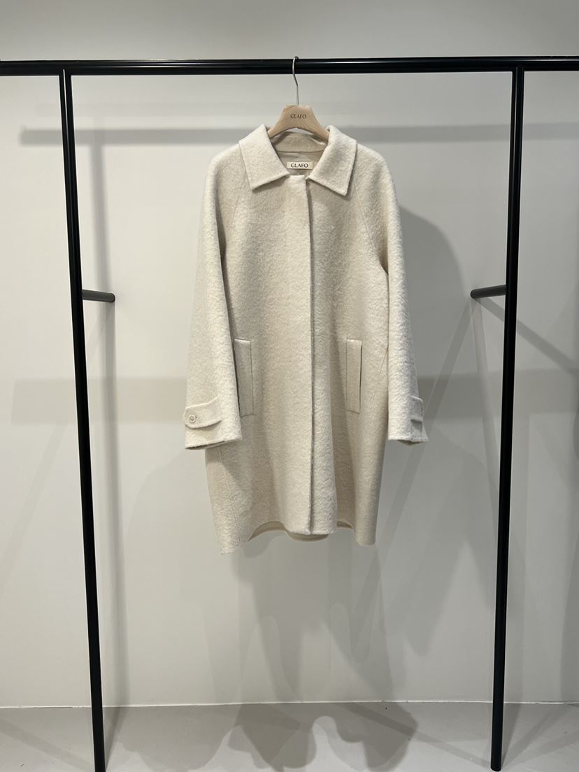 CLAFO東大門㊣實拍女士新款熱賣真品25秋冬職業中長款大衣羊駝CLAFO中長款大衣