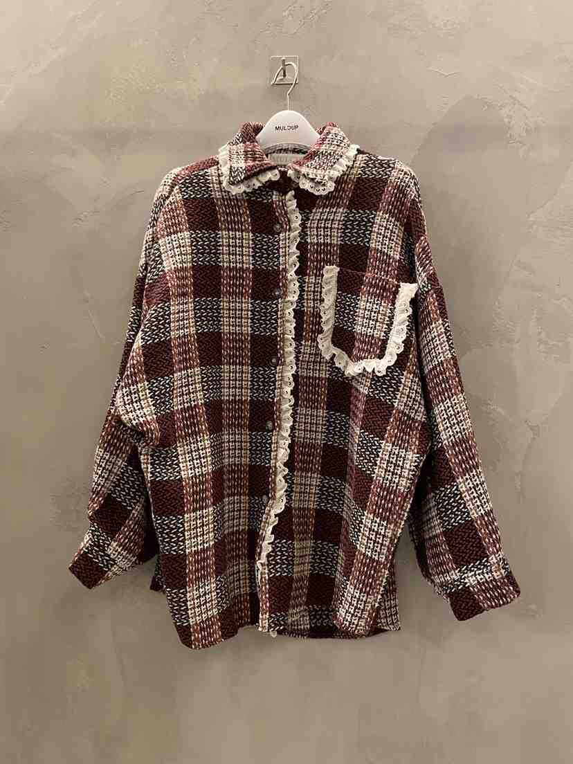 MULCUP東大門㊣直郵女士新款休閑職業25秋冬推薦襯衫蕾絲衫MULCUP襯衫/蕾絲衫