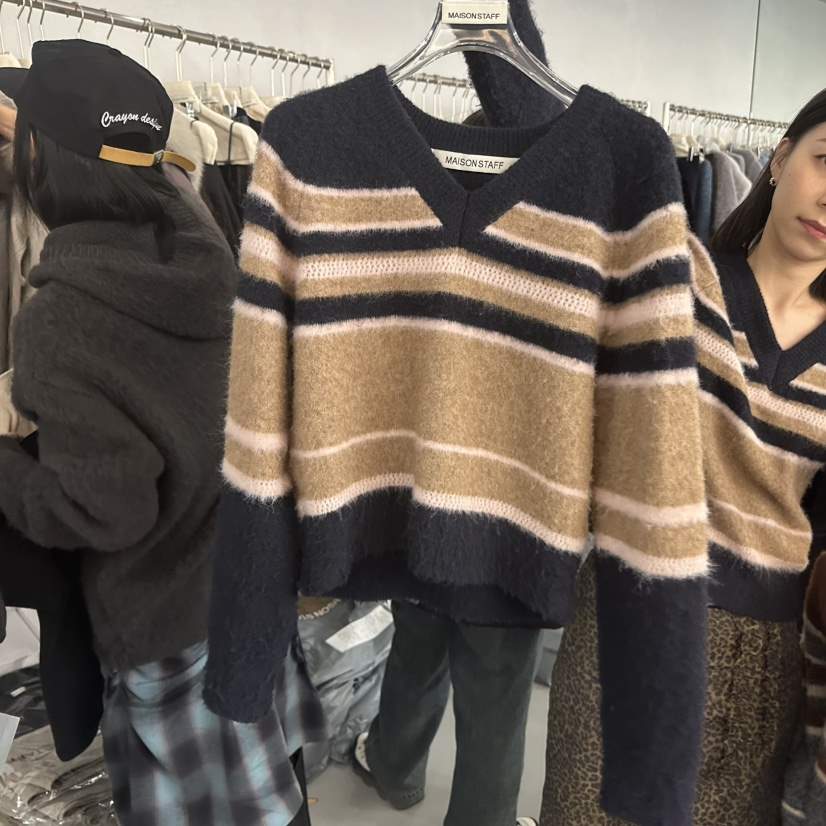 DOUBLE STANDARD/LE SMOKING/MAISONSTAFF韓國直郵㊣女裝新款休閑毛衣MAISONSTAFF毛衣