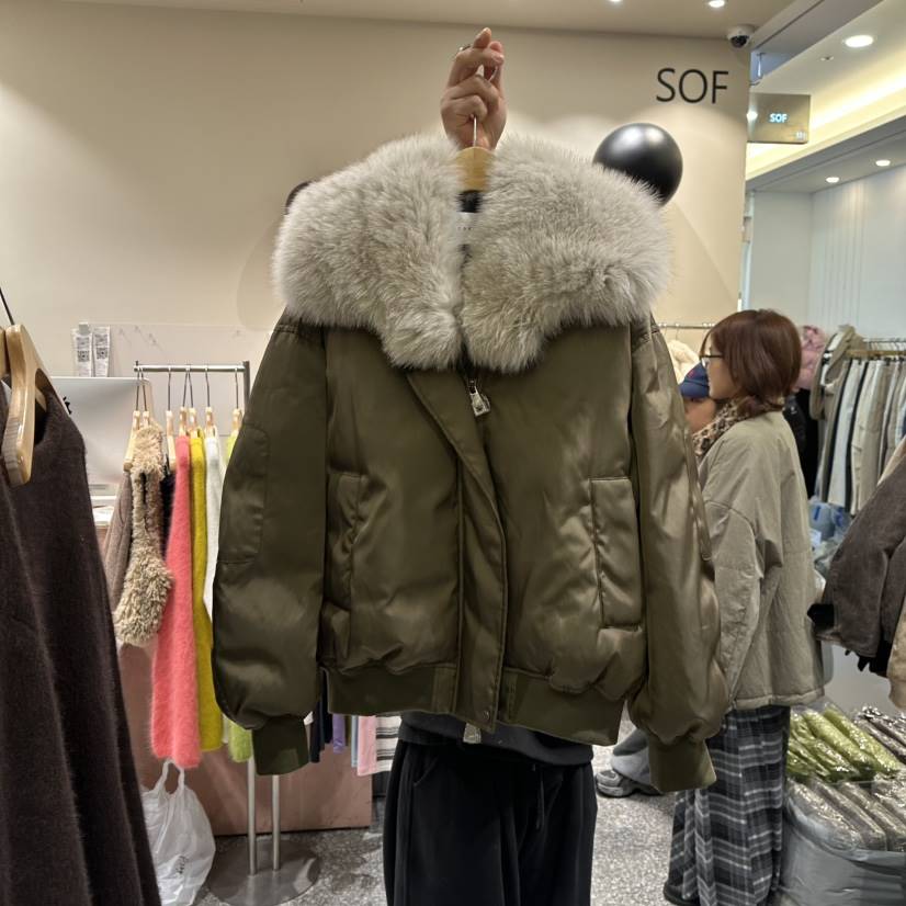 SOF東大門㊣代購女士新款真品熱賣人氣時尚休閑短款羽絨服狐貍SOF短款羽絨服