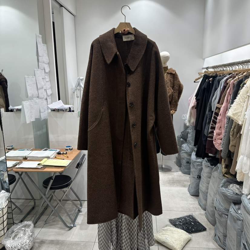 XPARTY韓國直郵㊣女士新品真品25秋冬推薦人氣職業中長款大衣XPARTY中長款大衣