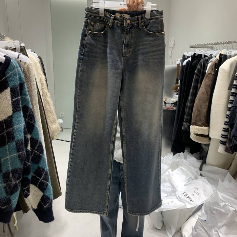 NUESE韓國代購㊣女士新款人氣職業休閑時尚25秋冬推薦牛仔褲NUESE牛仔褲