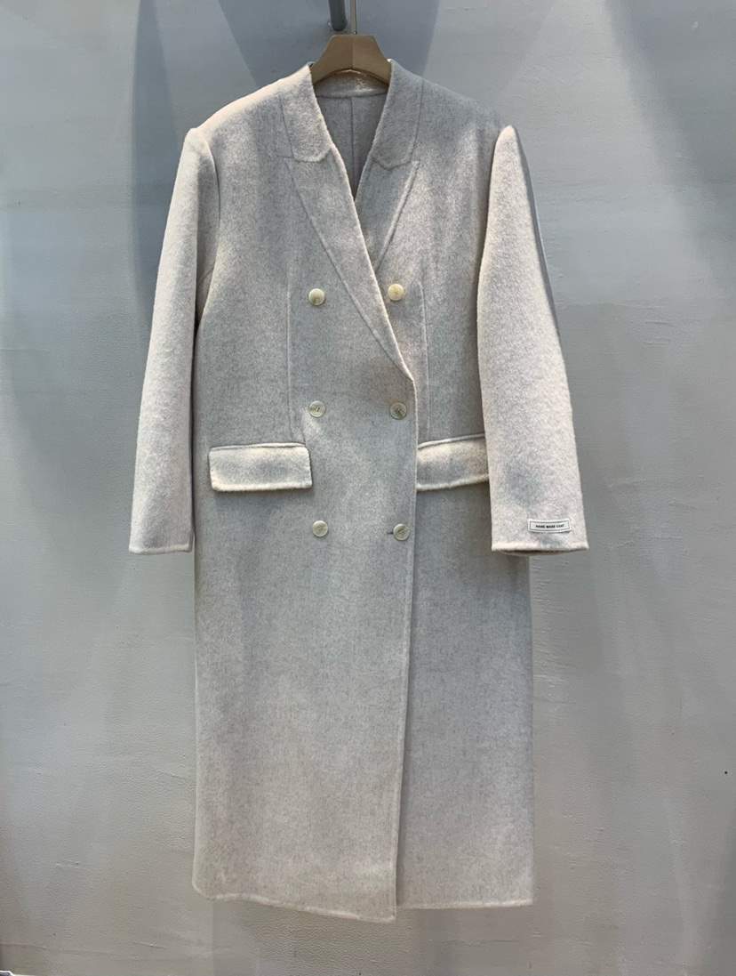 THE SIL韓國直郵㊣女士新款真品人氣休閑中長款大衣手工長款THE SIL/1 2ILLY中長款大衣