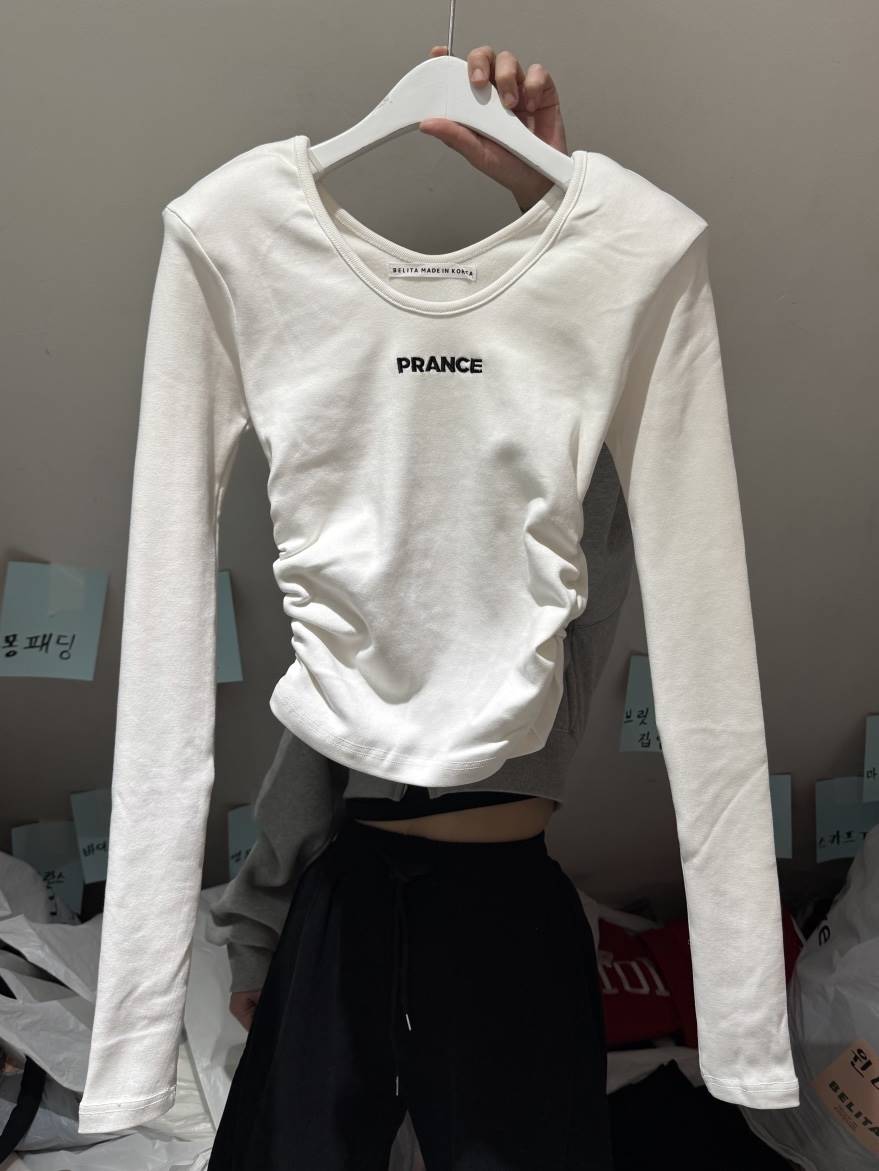 BELITA-L韓國代購㊣女士新品25秋冬時尚休閑推薦人氣長袖T恤BELITA-L長袖T恤