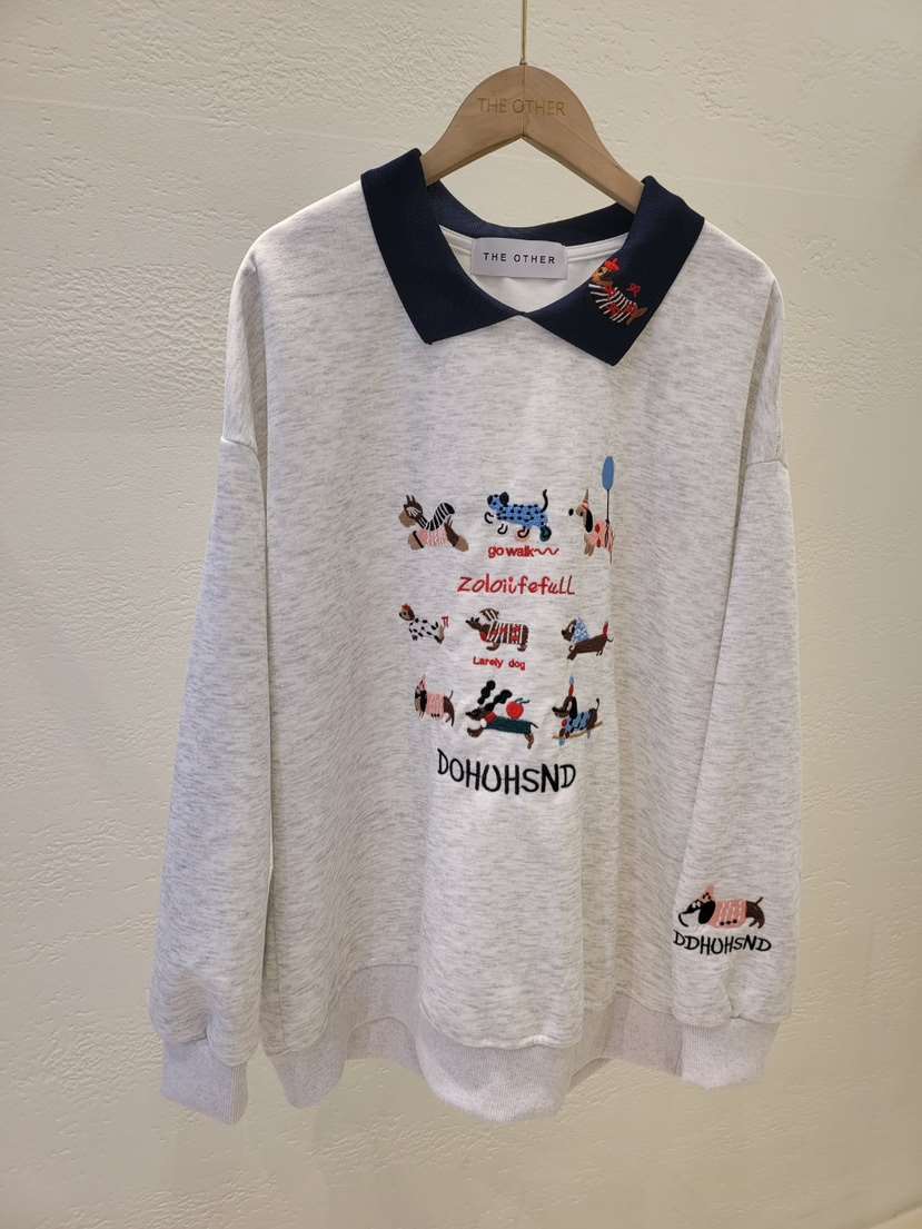 THE OTHER東大門㊣實拍女裝新品熱賣25秋冬人氣真品衛衣刺繡THE OTHER衛衣