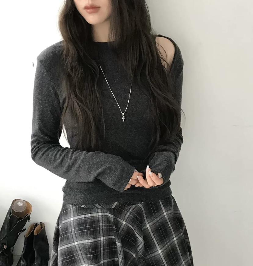 NUESE東大門㊣實拍女裝新款真品時尚25秋冬職業休閑長袖T恤NUESE長袖T恤