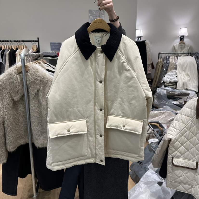 M.G.N東大門㊣直郵女士新品真品休閑職業25秋冬短款棉服填充MAGNET短款棉服
