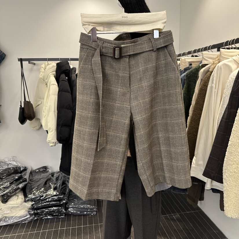 FIND-P東大門㊣代購女裝新品職業人氣休閑推薦真品短褲含腰帶FIND-P短褲