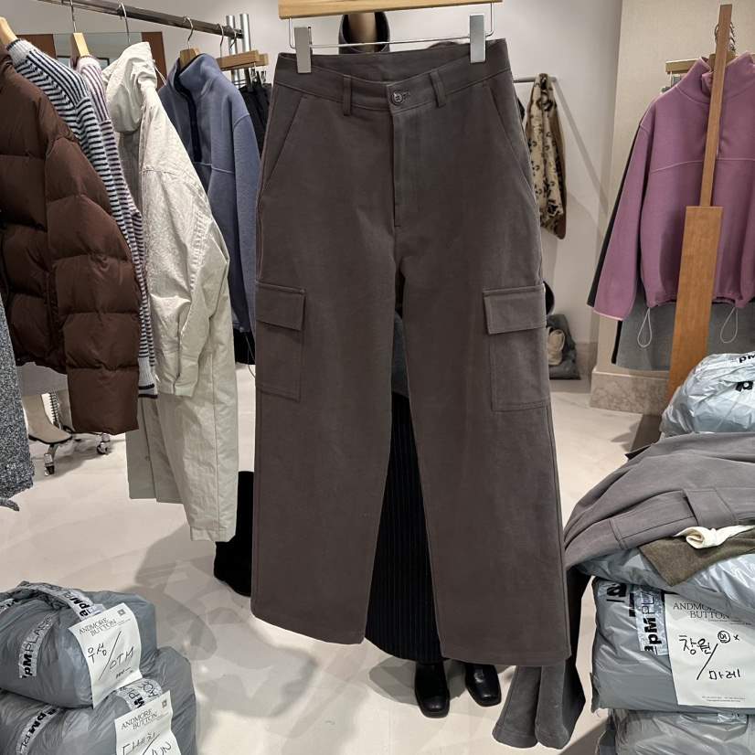 ANDMORE BUTTON東大門㊣代購女裝新款推薦25秋冬休閑休閑褲ANDMORE BUTTON休閑褲