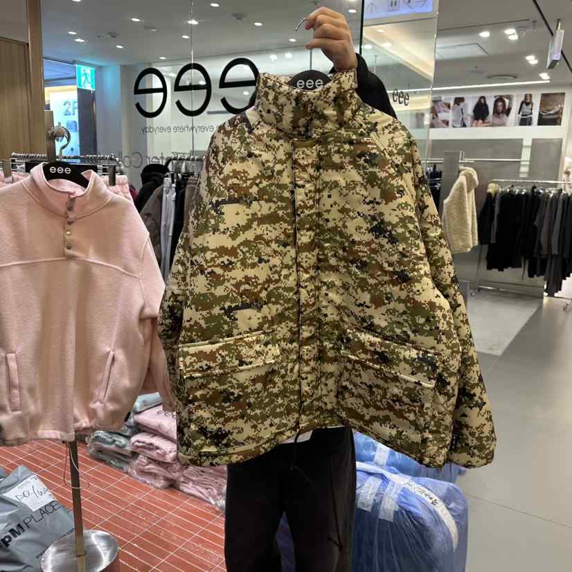 E/E/E東大門㊣代購女裝新品職業時尚人氣休閑真品夾克迷彩E/E/E夾克