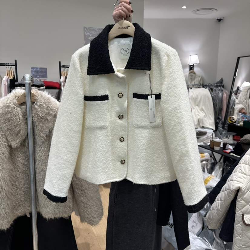 M.G.N東大門㊣直郵女士新款熱賣人氣職業真品25秋冬短款大衣MAGNET短款大衣