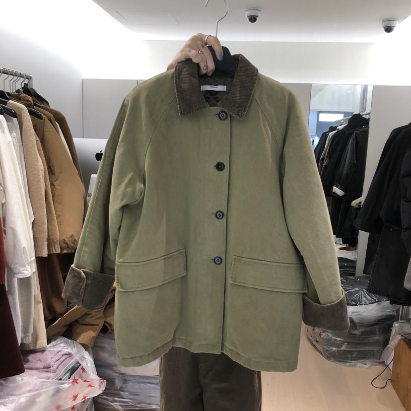 THE STARDUST韓國代購㊣女士新款25秋冬真品短款棉服燈芯絨棉THE STARDUST短款棉服