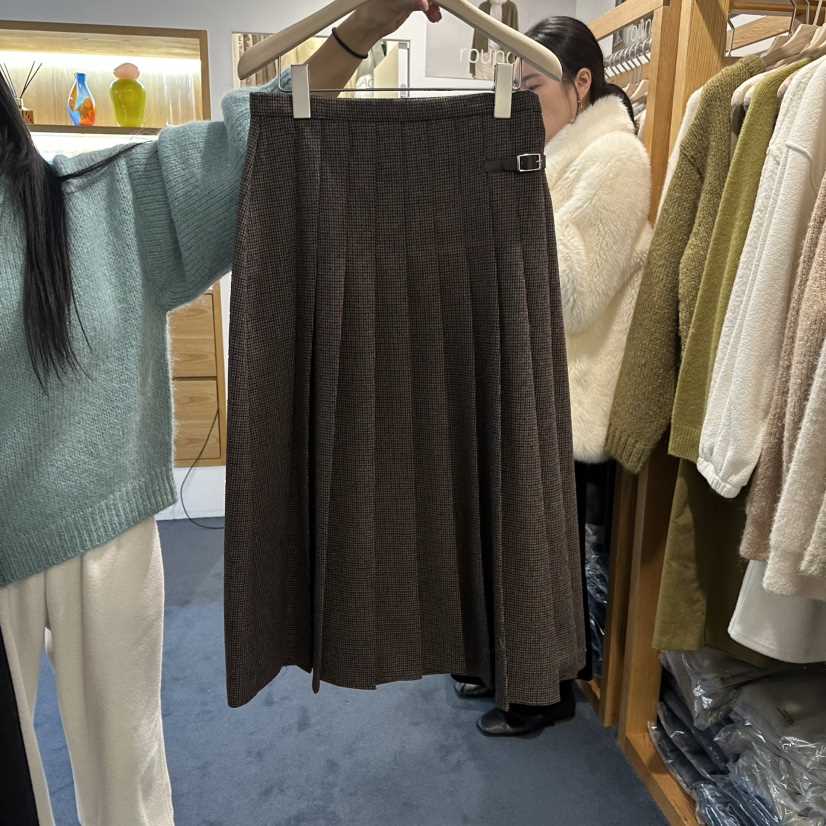 ROUNDER韓國代購㊣女裝新款人氣25秋冬熱賣真品時尚職業長裙ROUNDER長裙