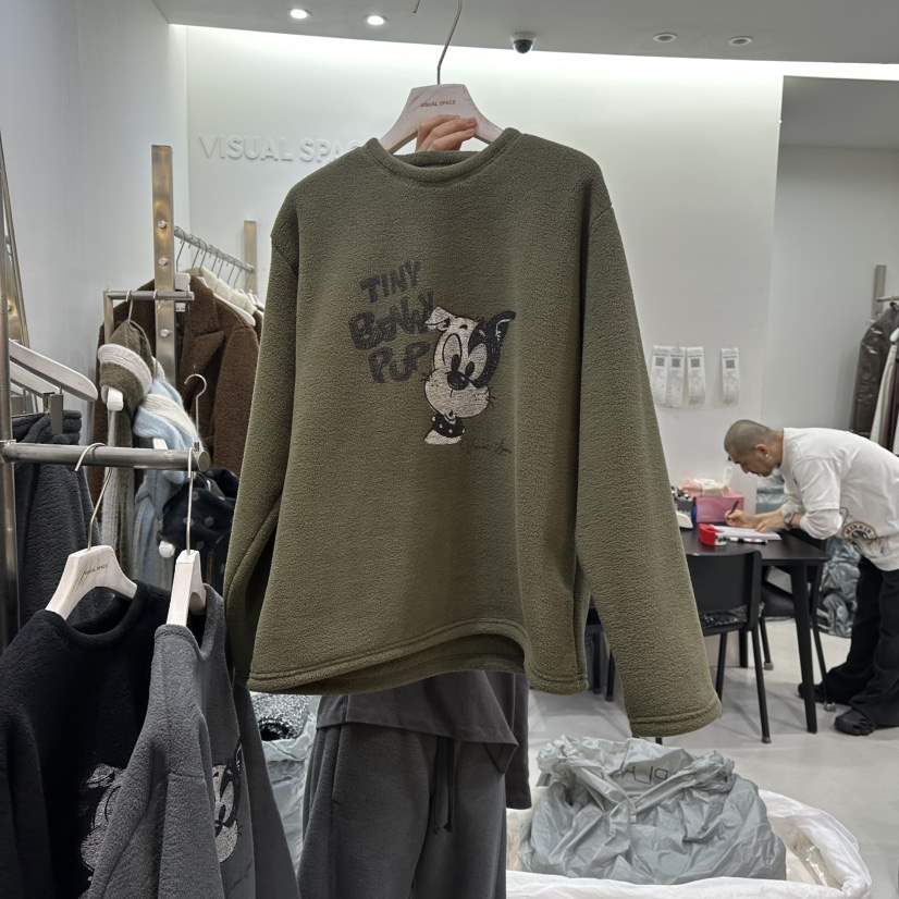 VISUAL SPACE韓國代購㊣女士新款休閑人氣職業長袖T恤加絨VISUAL SPACE長袖T恤