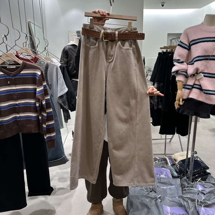 PART3韓國直郵㊣女士新品真品推薦熱賣時尚休閑褲含腰帶加絨Part.3休閑褲