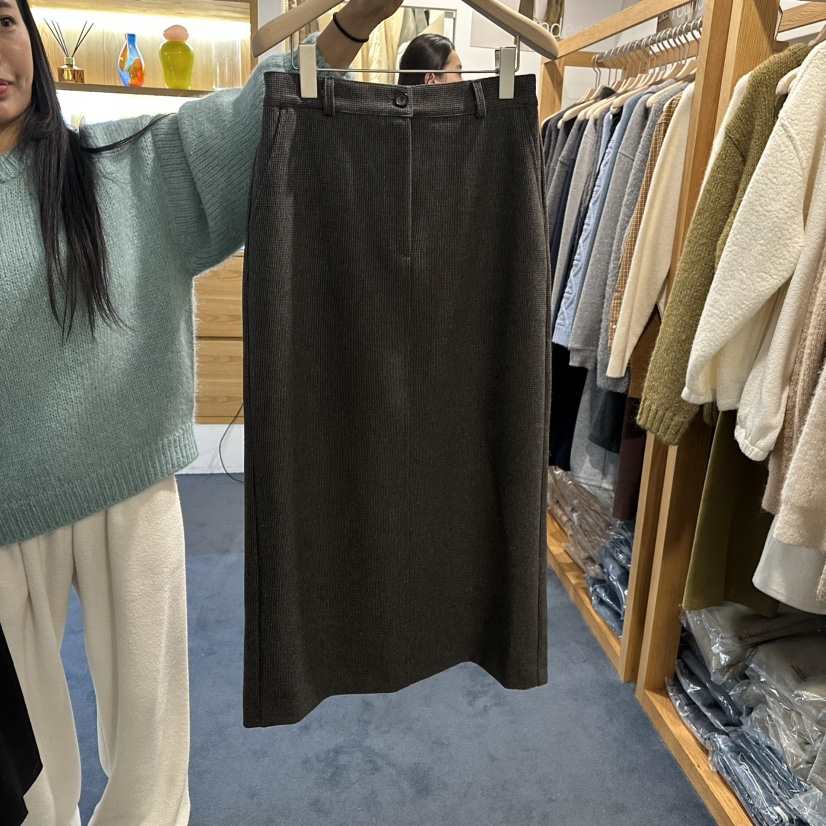 ROUNDER東大門㊣直郵女裝新品推薦人氣真品時尚25秋冬職業長裙ROUNDER長裙