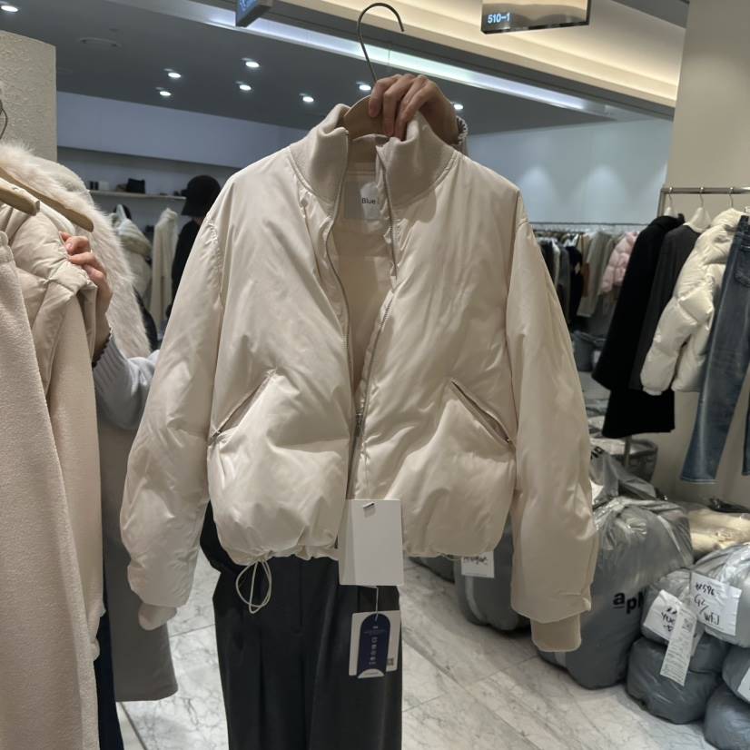 BLUEI-D韓國代購㊣女裝新款人氣時尚休閑25秋冬短款羽絨服Blue i-d短款羽絨服