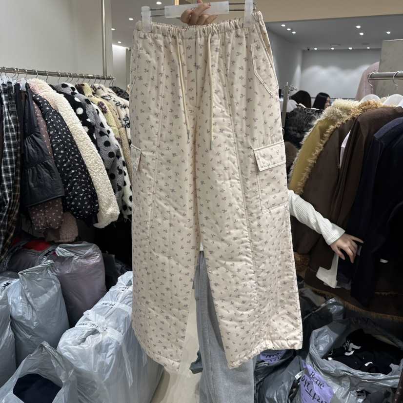 BENE韓國直郵㊣女裝新款推薦熱賣職業人氣真品休閑褲花朵絎縫BENE休閑褲