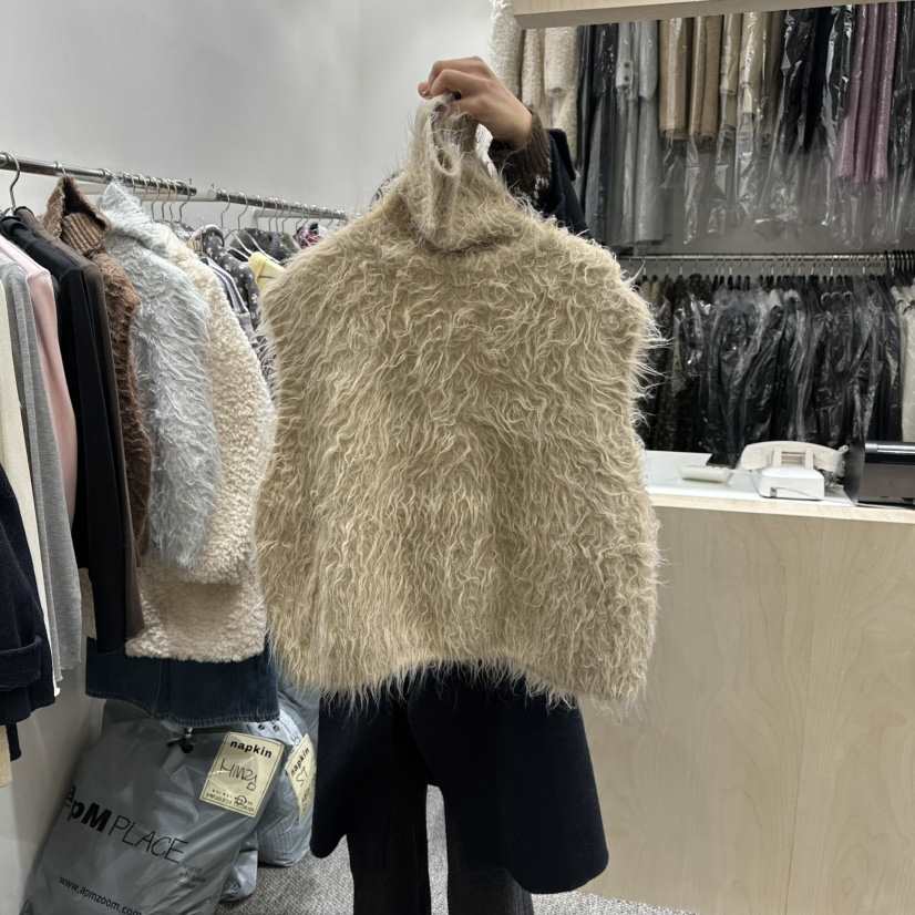 ANNA VERRY-P東大門㊣實拍女裝新品推薦真品吊帶背心馬海毛ANNA VERRY-P吊帶/背心