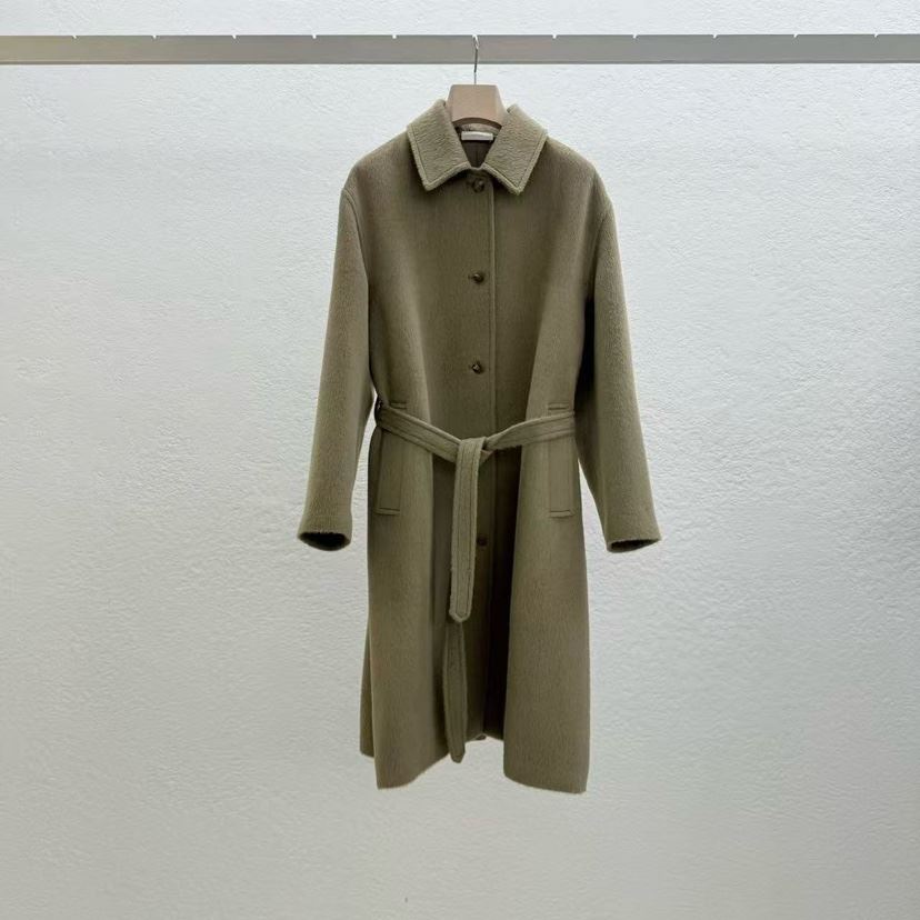 STATEMENT東大門㊣直郵女裝新款休閑人氣25秋冬中長款大衣含腰帶STATEMENT中長款大衣