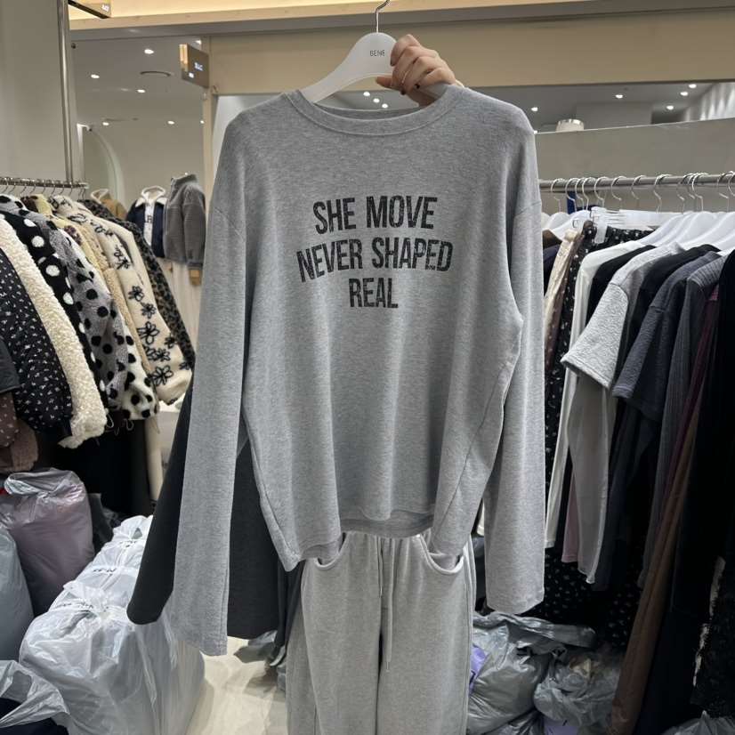 BENE東大門㊣直郵女士新款真品推薦職業25秋冬人氣熱賣長袖T恤BENE長袖T恤