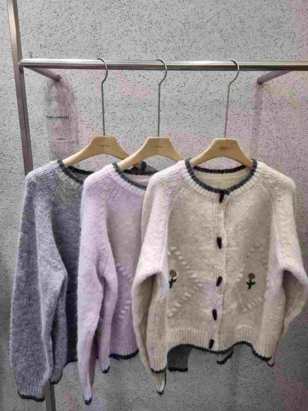 EROOM韓國直郵㊣女裝新款25秋冬職業人氣熱賣真品針織衫開衫EROOM針織衫