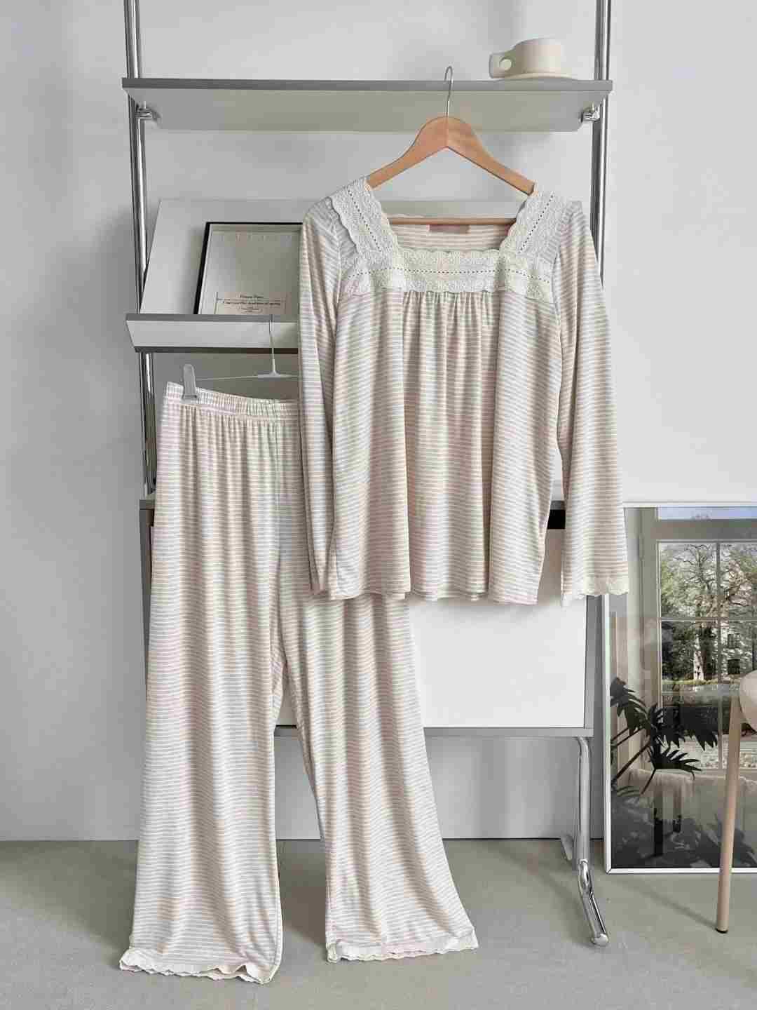 VICTORIA-P韓國代購㊣女士新品時尚推薦熱賣休閑25秋冬睡衣VICTORIA睡衣