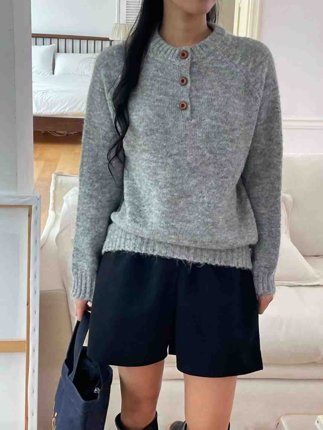 EROOM東大門㊣實拍女裝新款25秋冬時尚熱賣職業休閑推薦毛衣EROOM毛衣