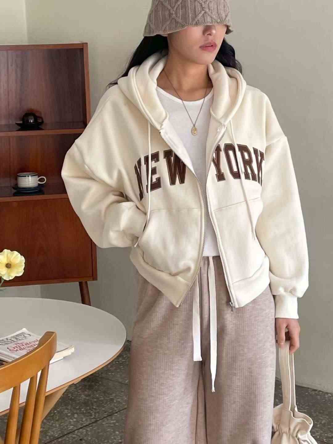 EROOM東大門㊣直郵女士新品25秋冬真品休閑人氣推薦夾克拉鏈EROOM夾克