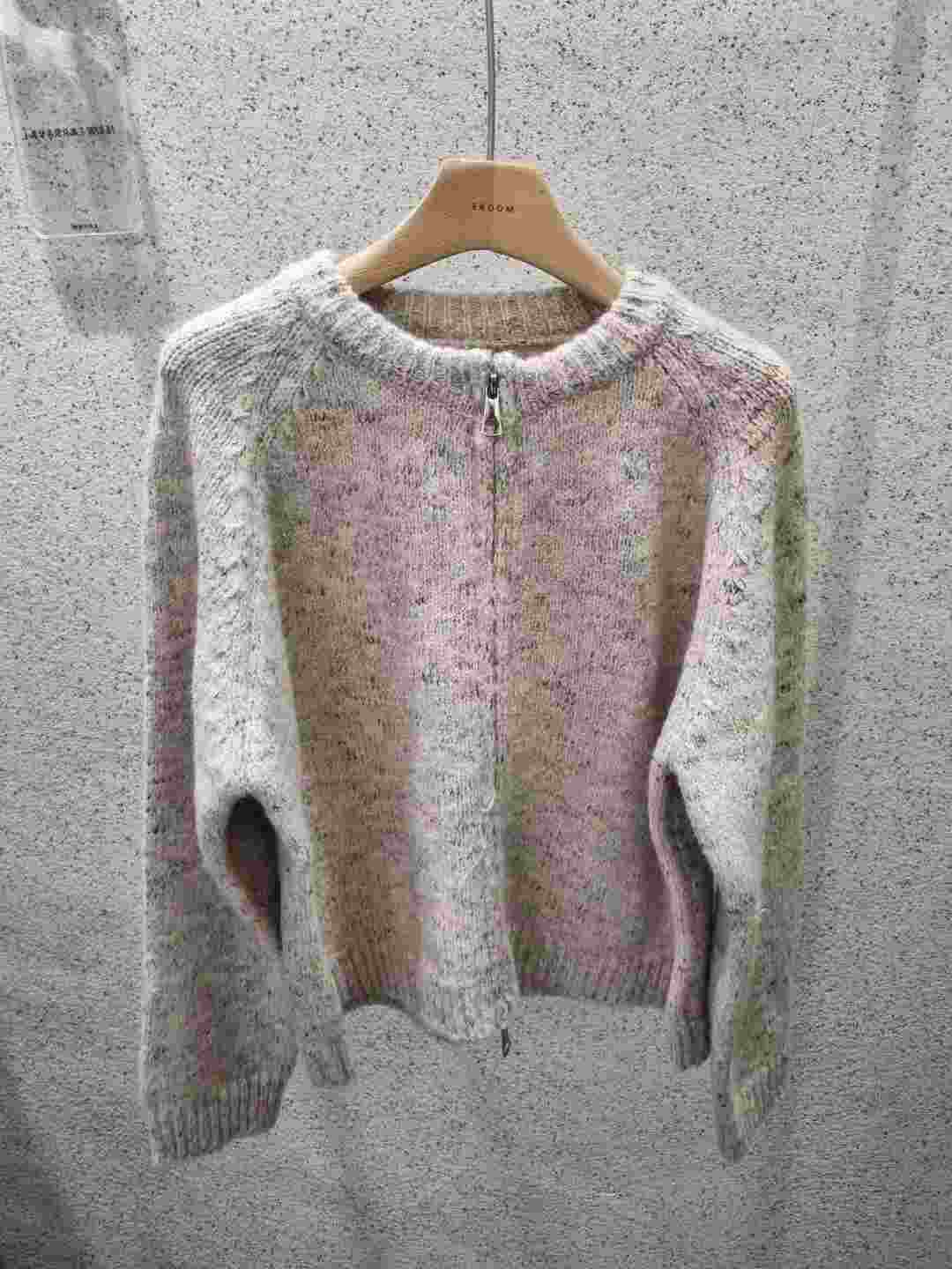 EROOM韓國直郵㊣女士新款職業人氣時尚推薦休閑25秋冬毛衣拉鏈EROOM毛衣