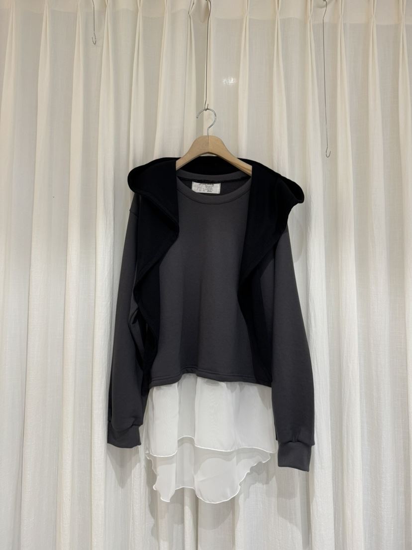 COKKIRI東大門㊣直郵女裝新品熱賣職業25秋冬長袖T恤連帽衫雙層COKKIRI長袖T恤