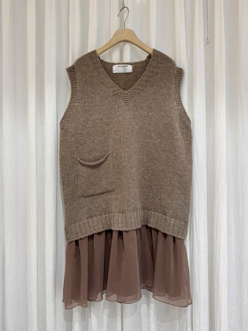 COKKIRI韓國代購㊣女裝新款職業推薦人氣休閑25秋冬吊帶背心口袋COKKIRI吊帶/背心