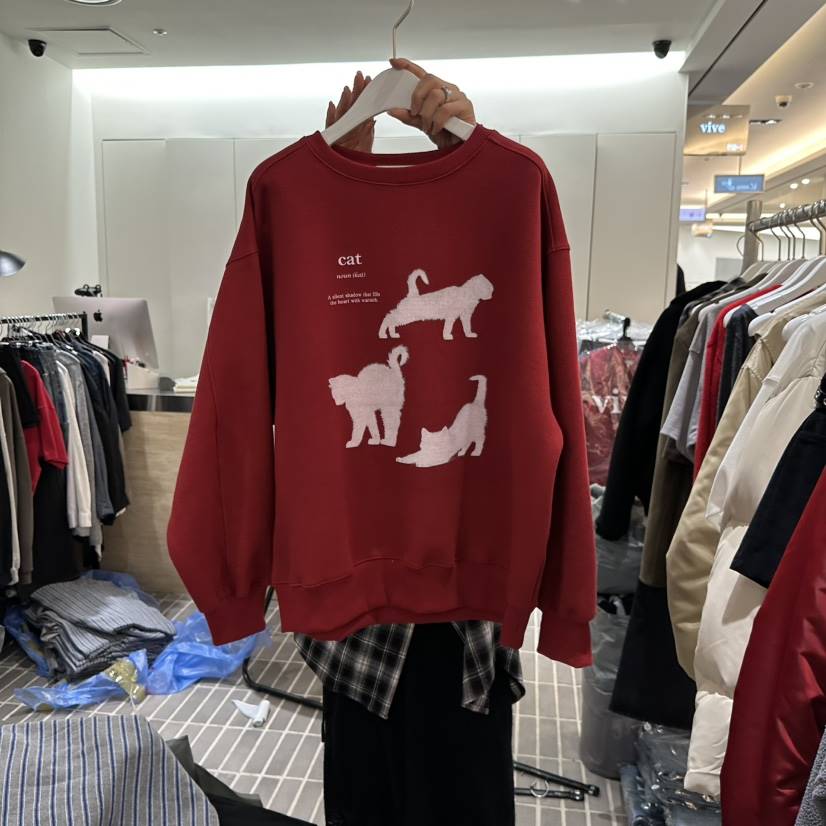 VIVE韓國代購㊣女裝新品人氣時尚職業25秋冬真品推薦衛衣加絨VIVE衛衣