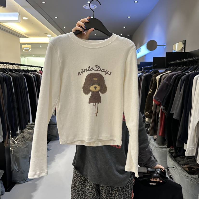 CREDITO東大門㊣直郵女士新款職業熱賣休閑時尚25秋冬長袖T恤CREDITO長袖T恤