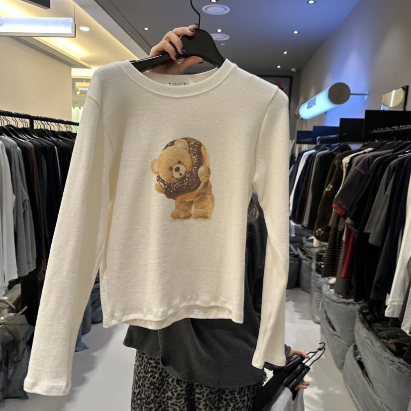 CREDITO東大門㊣實拍女士新品25秋冬推薦職業人氣時尚長袖T恤CREDITO長袖T恤